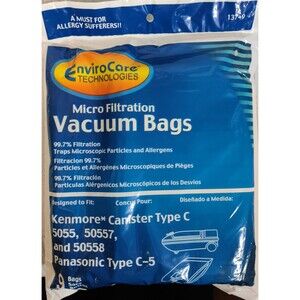 KENMORE CANISTER VACUUM BAGS TYPE C FOR MODELS 5055, 50557, & 50588